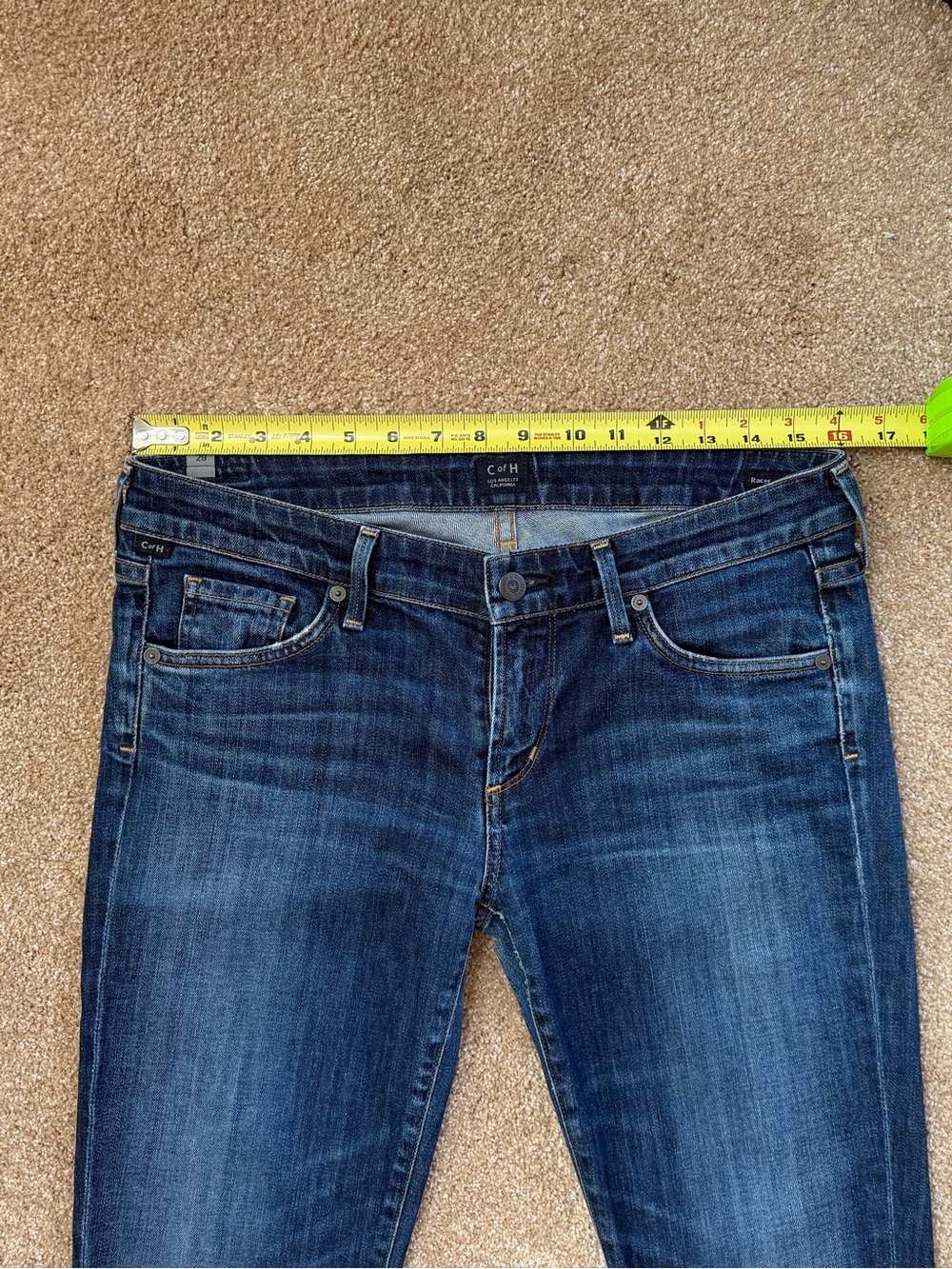 Citizens of Humanity Racer Y2K Low Rise Skinny Jeans 29 Slash Wash USA - Picture 8 of 16